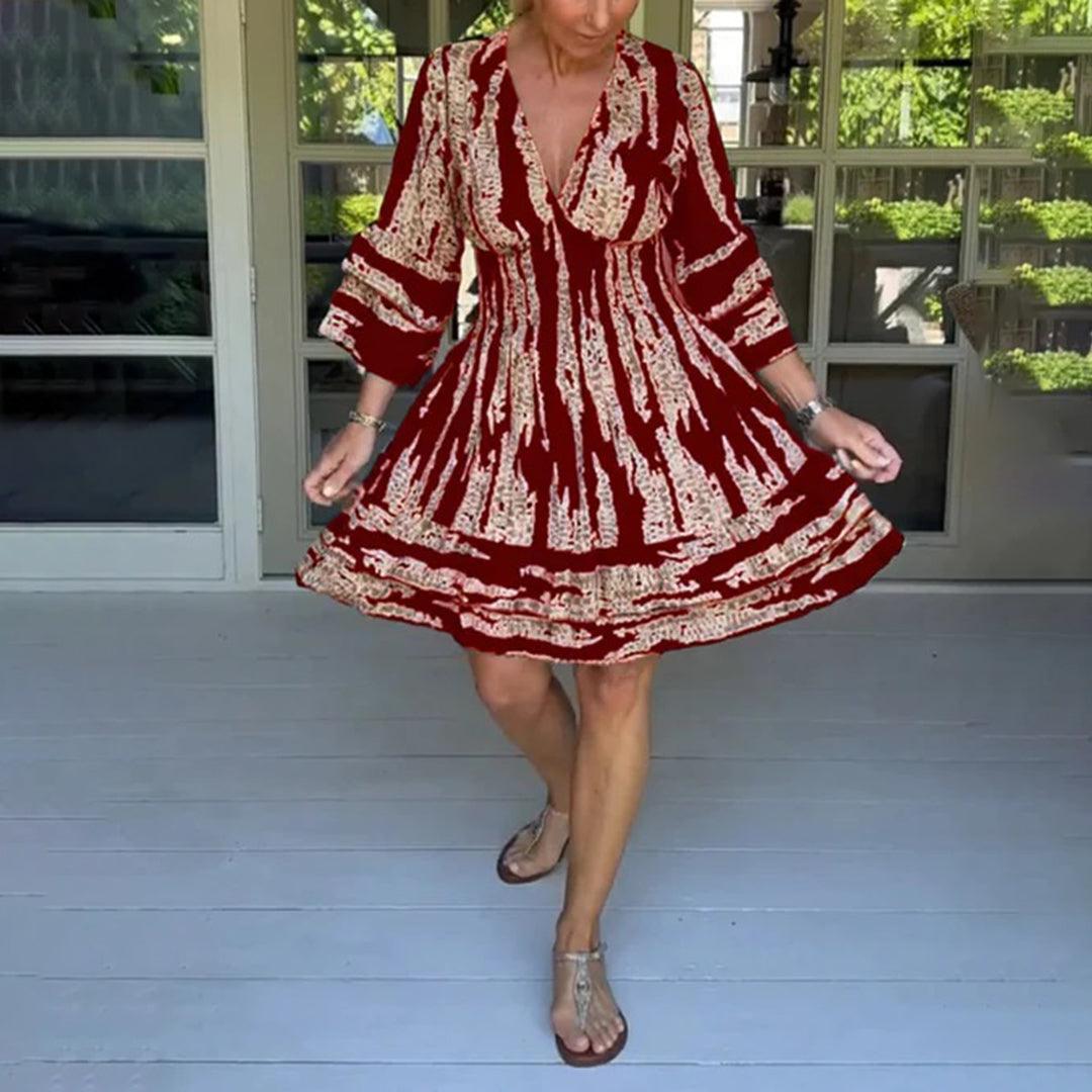 Zomerjurk met Geometrisch Patroon - Dresses - Jurkjes.co