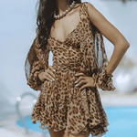 Zomerjurk met Lantaarnmouwen en Split - Dresses - Jurkjes.co