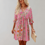 Zomerjurk met Paisleyprint en Ruches - Women Summer Dress - Jurkjes.co