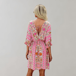 Zomerjurk met Paisleyprint en Ruches - Women Summer Dress - Jurkjes.co