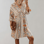 Zomerjurk met Paisleyprint en Ruches - Women Summer Dress - Jurkjes.co
