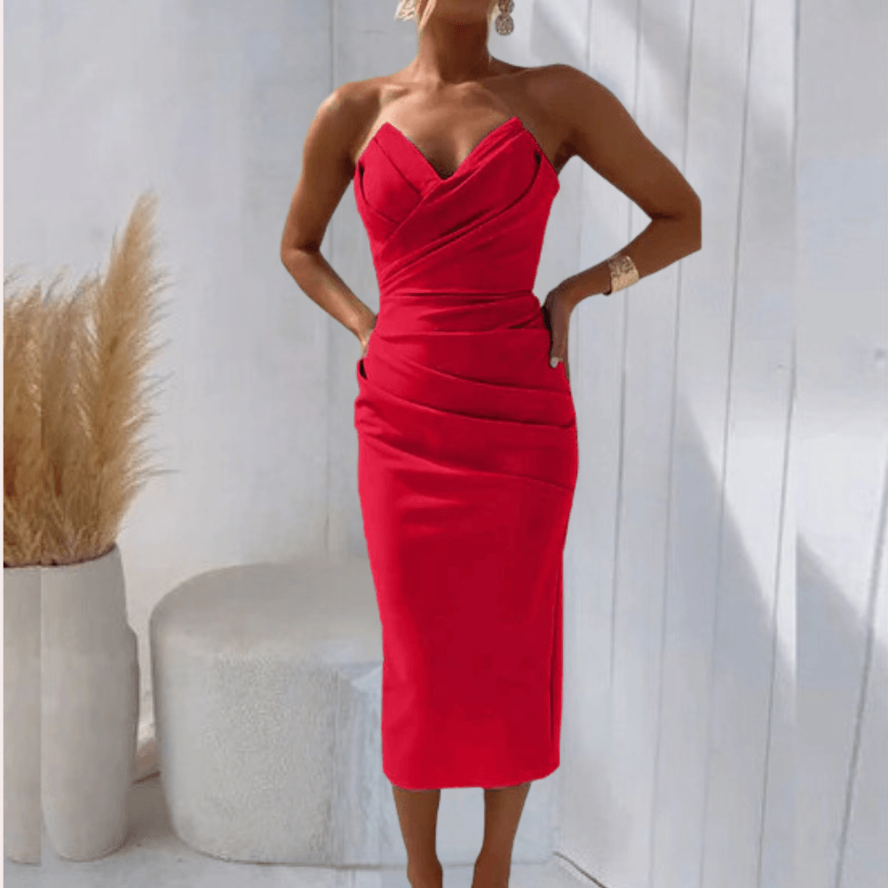 Zomerjurk met Strapless Ontwerp - CB - Dresses - Jurkjes.co