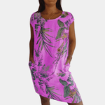 Zomerjurk met Tropisch Motief - Women Summer Dress - Jurkjes.co