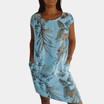 Zomerjurk met Tropisch Motief - Women Summer Dress - Jurkjes.co