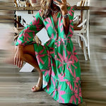 Zomerjurk met Tropisch Patroon - Dresses - Jurkjes.co