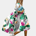 Zomerjurk met Tropische Print - CB - Dresses - Jurkjes.co
