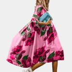 Zomerjurk met Tropische Print - CB - Dresses - Jurkjes.co