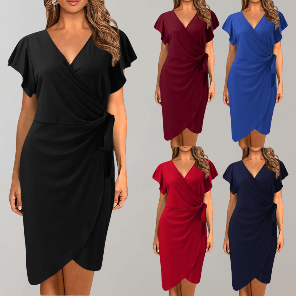 Zomerjurk met Wikkelontwerp - Dresses - Jurkjes.co