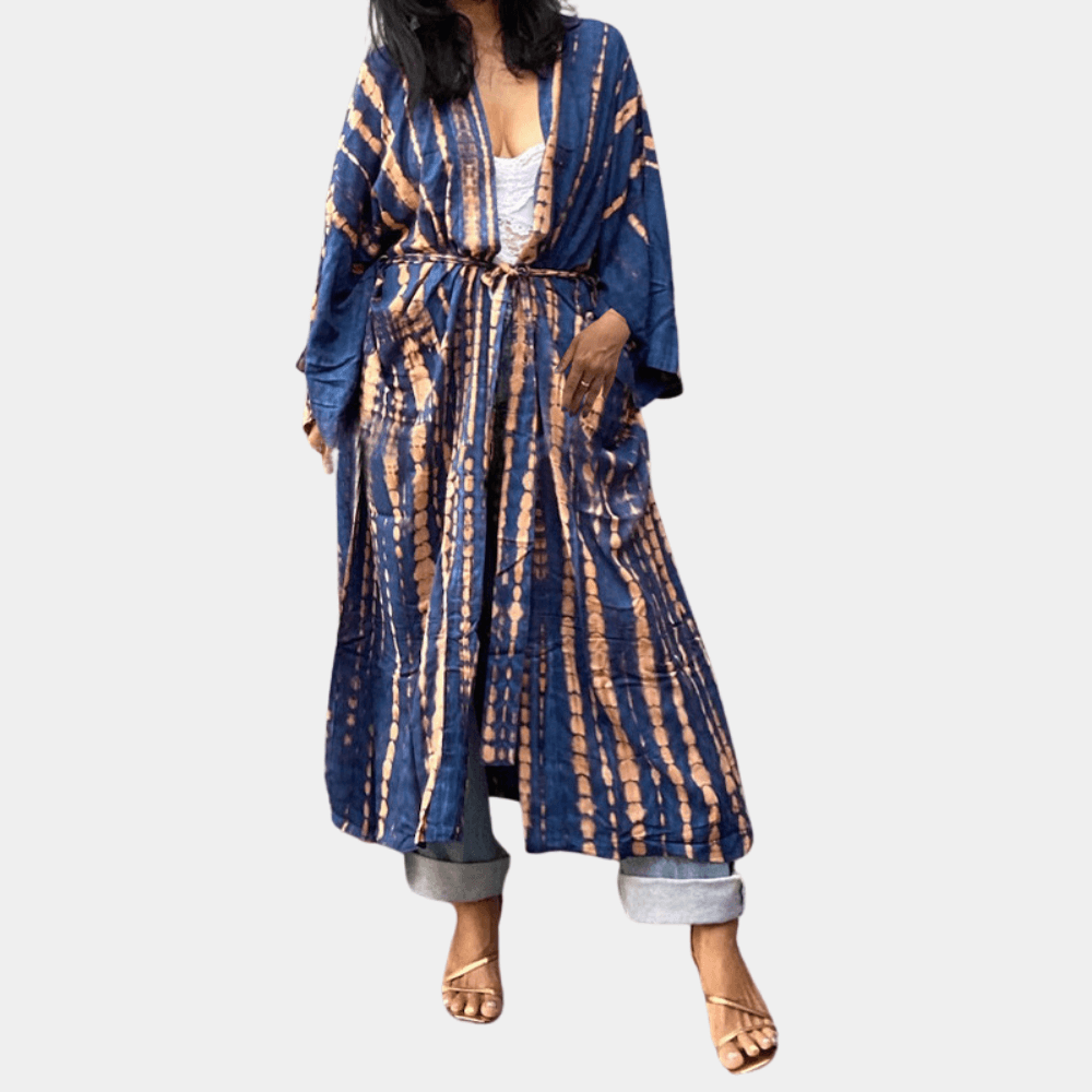 Zomerjurkje met Batikpatroon en Riem - CB - Dresses - Jurkjes.co