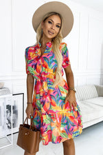 Zomerse Jurk met Bloemenprint en V-hals - Floral Dresses - Jurkjes.co